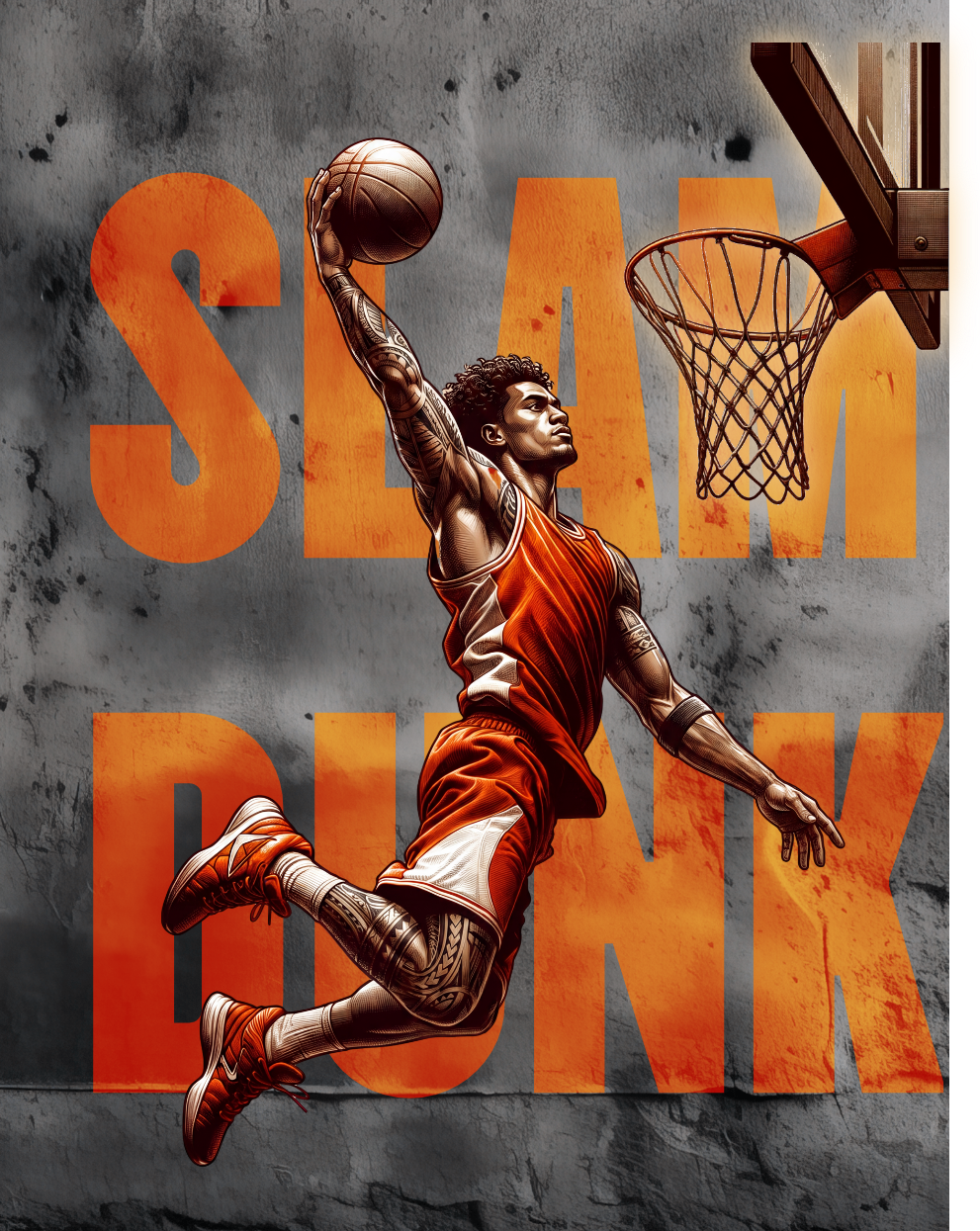 Samoan Jam Basketball Digital Art Print